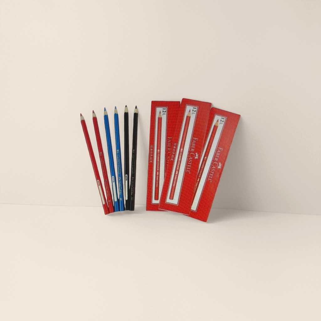 Fakale red packaging 12-color lead set with physical display in red, blue and black Specification image