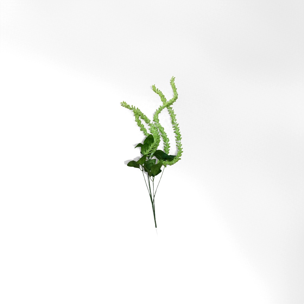 绿色仿真花枝细节图