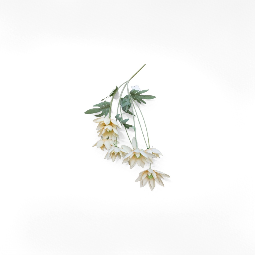 淡黄色人造菊花束仿真花艺装饰家居摆件