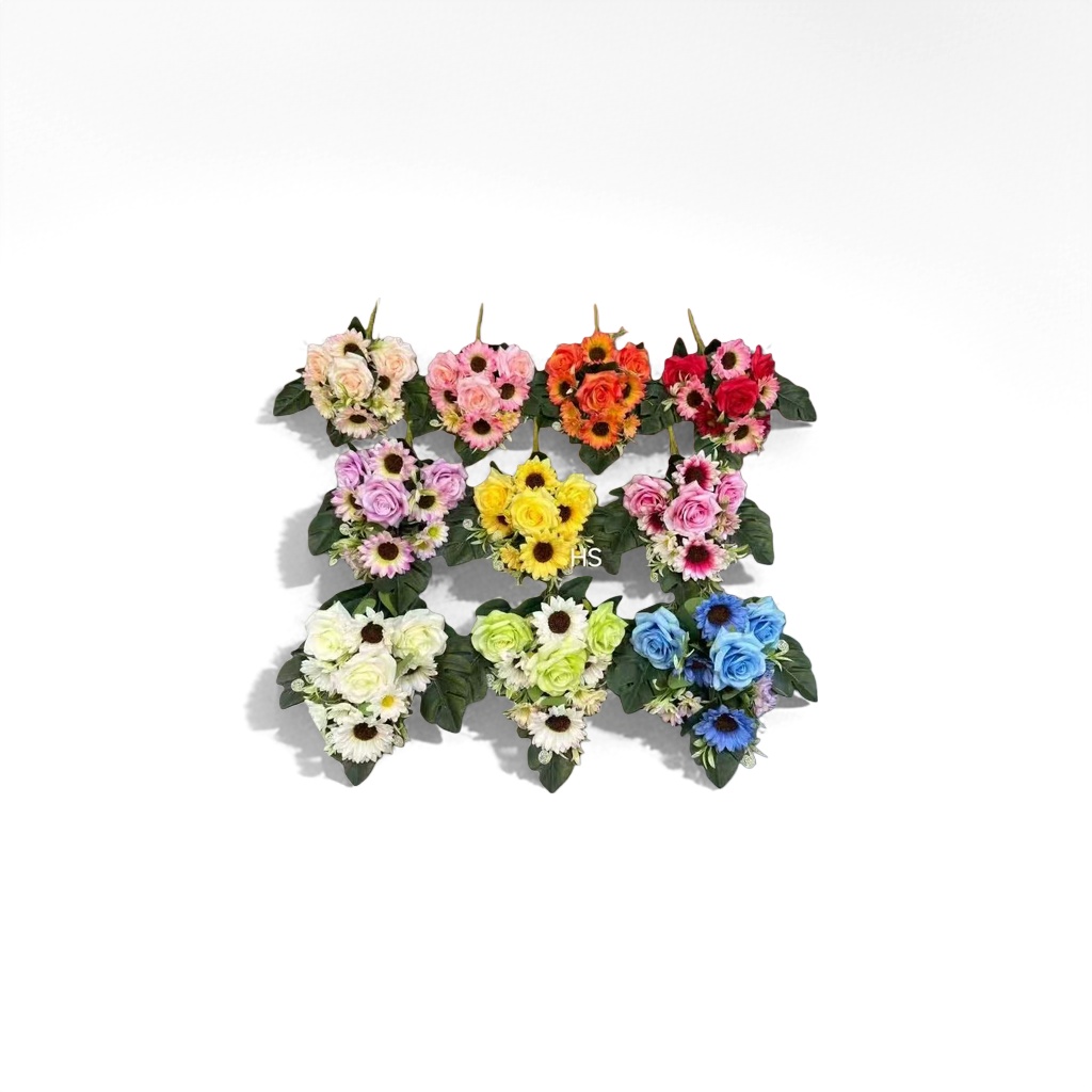 Colorful artificial flower bouquets, simulated fresh flower decorative items, for living room, bedroom and balcony decoration