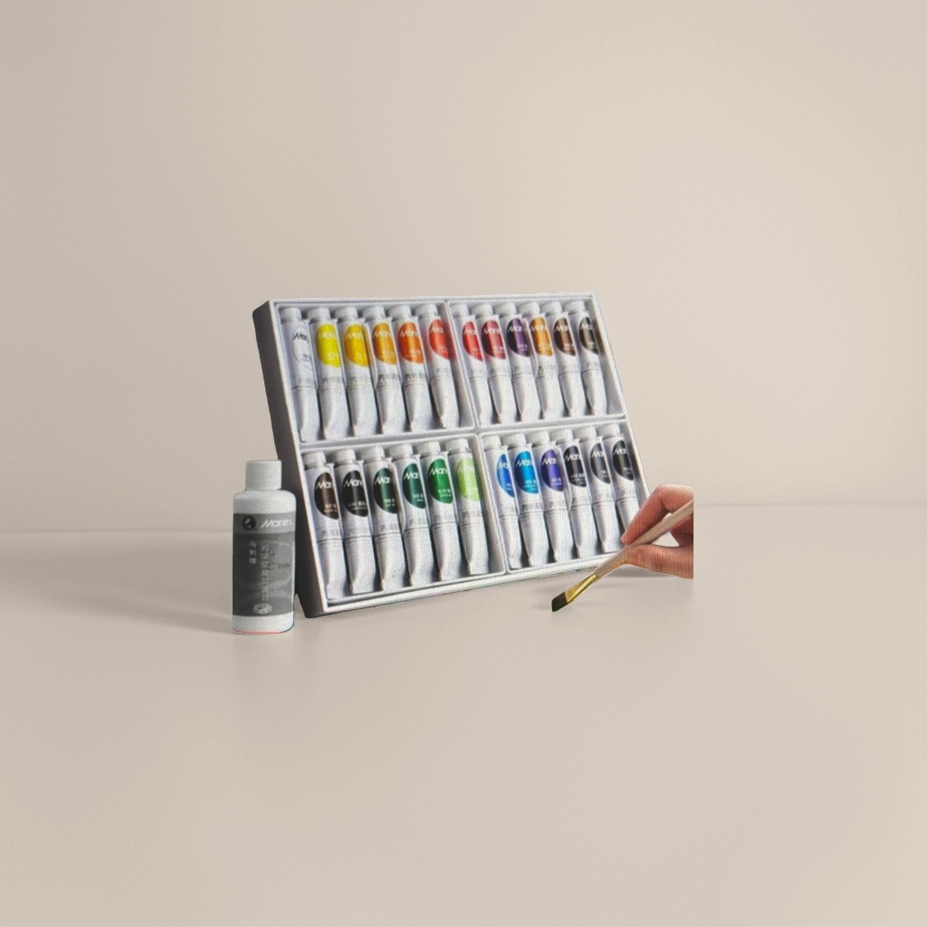 Colored paint tube set, 24-color watercolor acrylic oil paint, children and students' painting tools Application Scenario