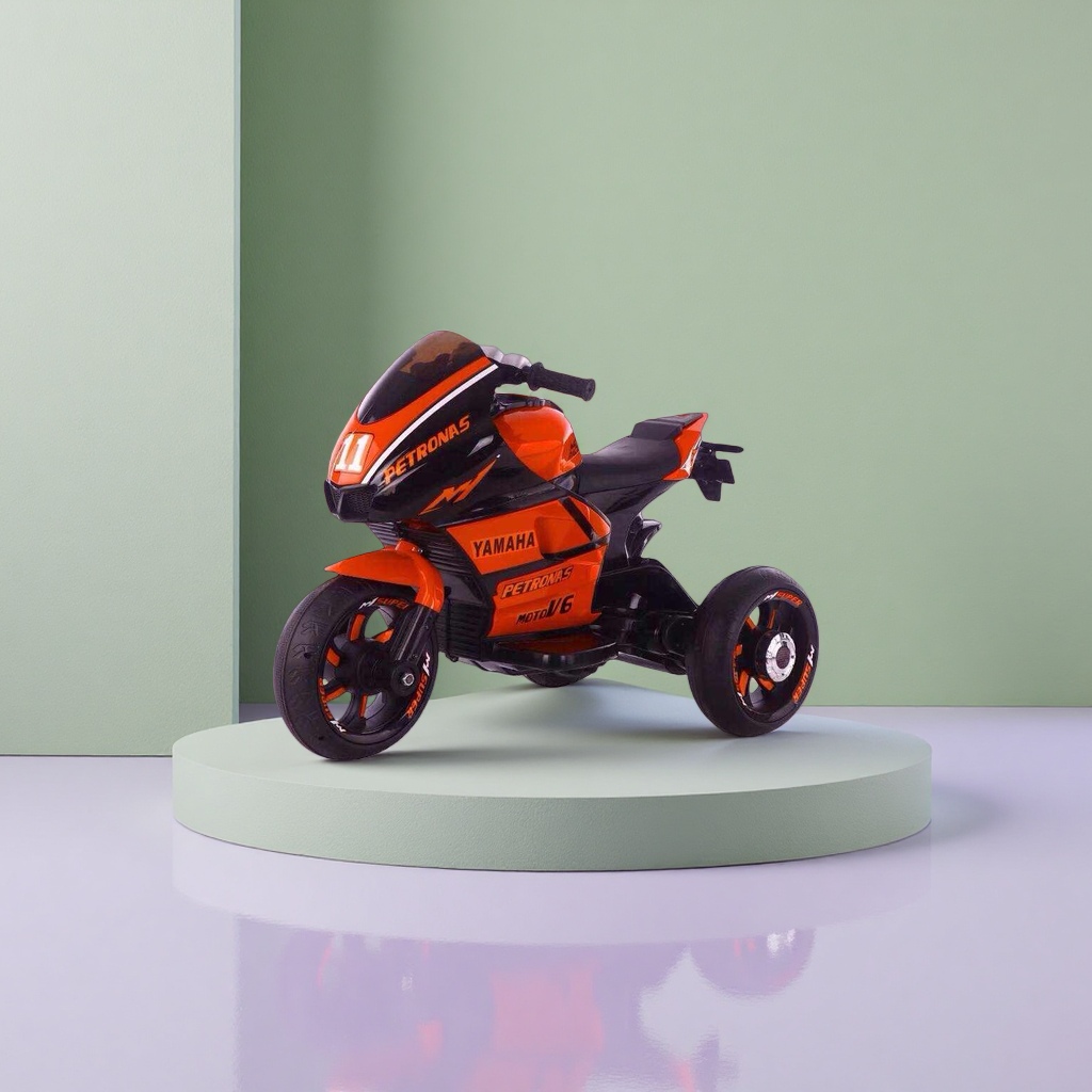 Orange and black tricycle motorcycle, electric freight tricycle, agricultural tricycle for carrying and transporting goods