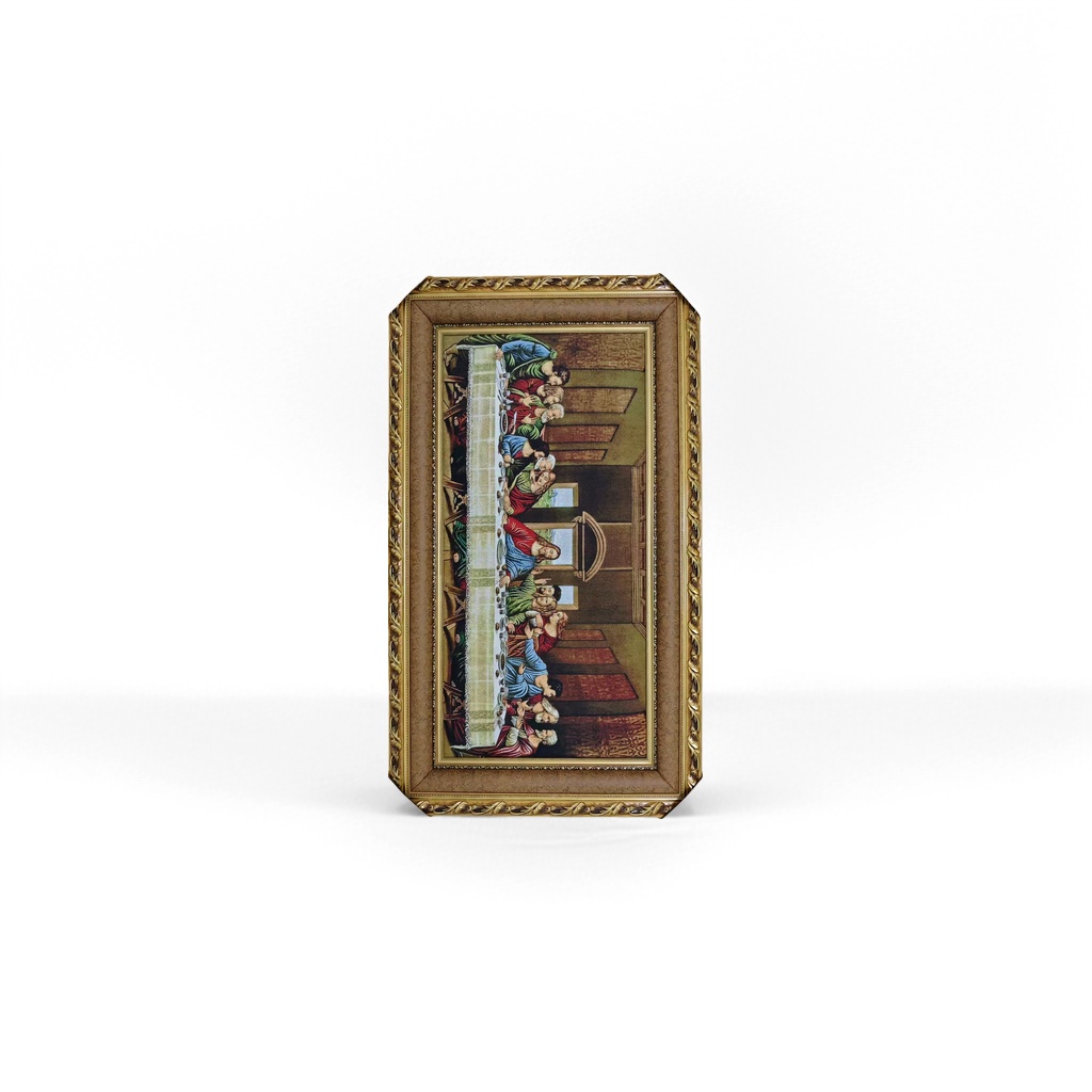 The golden carved picture frame, paired with the final dinner tapestry, decorates the living room and bedroom wall hanging artworks details Picture
