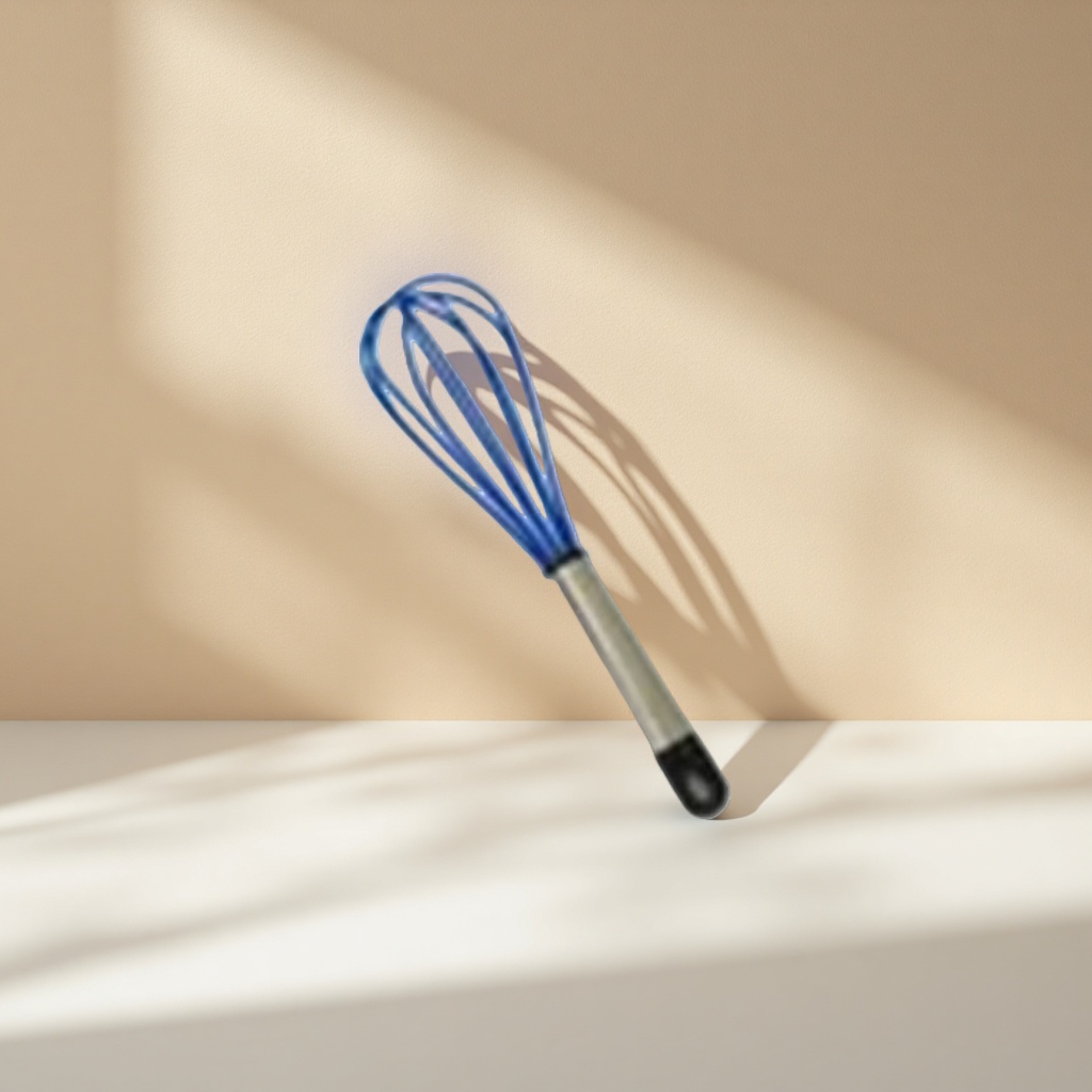 Blue egg beater, stainless steel manual kitchen baking tool, multi-functional whisk blender Application Scenario