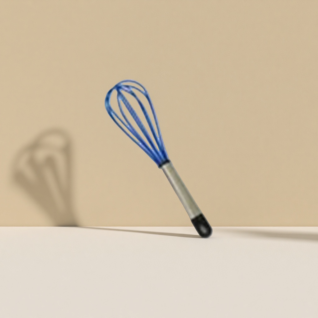 Blue egg beater, stainless steel manual kitchen baking tool, multi-functional whisk blender Specification image