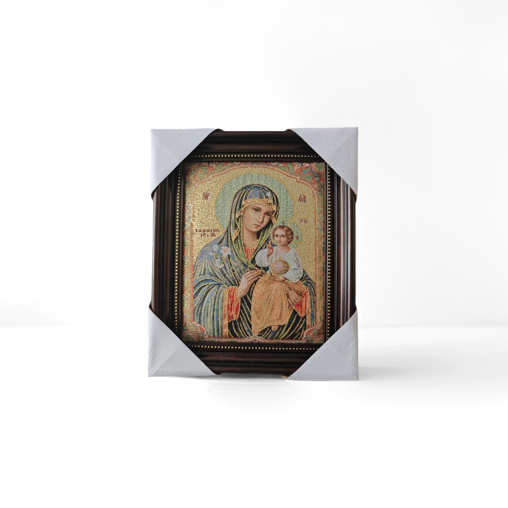 Dark-framed picture, Madonna and child brocade painting, decorative painting, living room and bedroom hanging painting