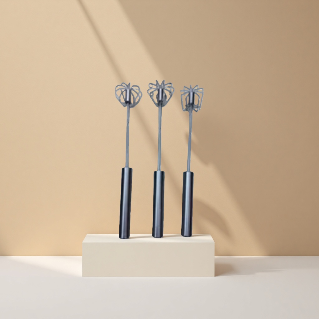 The silver high-elasticity egg beater is a household baking mixer that is lightweight and effortless Specification image
