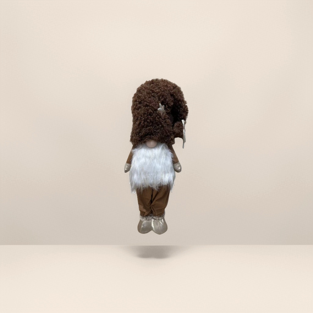Navidad marrón rizado sombrero blanco barba muñeca peluche decoración de vacaciones regalos Application Scenario