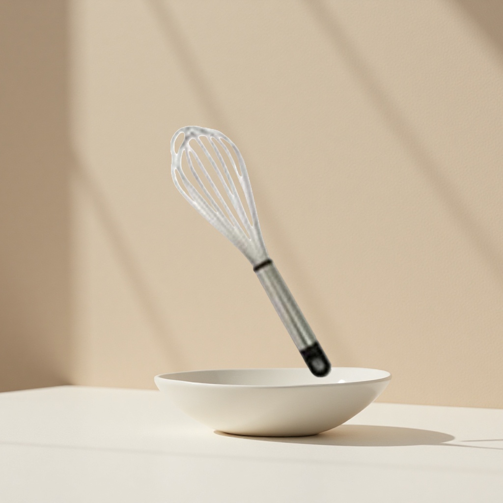 Silver metal egg beater, household baking manual whipper, high hardness, rust-proof and durable Application Scenario
