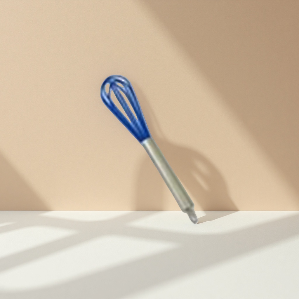Blue egg beater, stainless steel manual kitchen baking tool, multi-functional blender