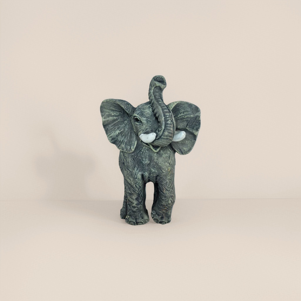 Elefante gris escultura hogar decoración sala de estar resina artesanía Specification image