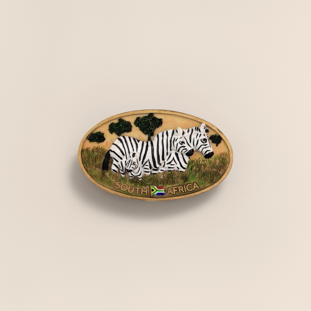 Oro bisel oval zebra prairies paisaje magnetic patch Oro bisel oval zebra prairies paisaje magnetic patch