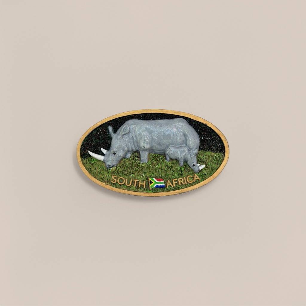 Rinoceronte gris con cachorro escultura decoración del hogar sala de estar estudio decoración artística