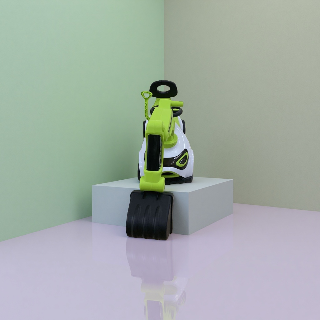 Excavadora verde coche de juguete ABS material de protección del medio ambiente granular grande baby early learning engineering car Specification image