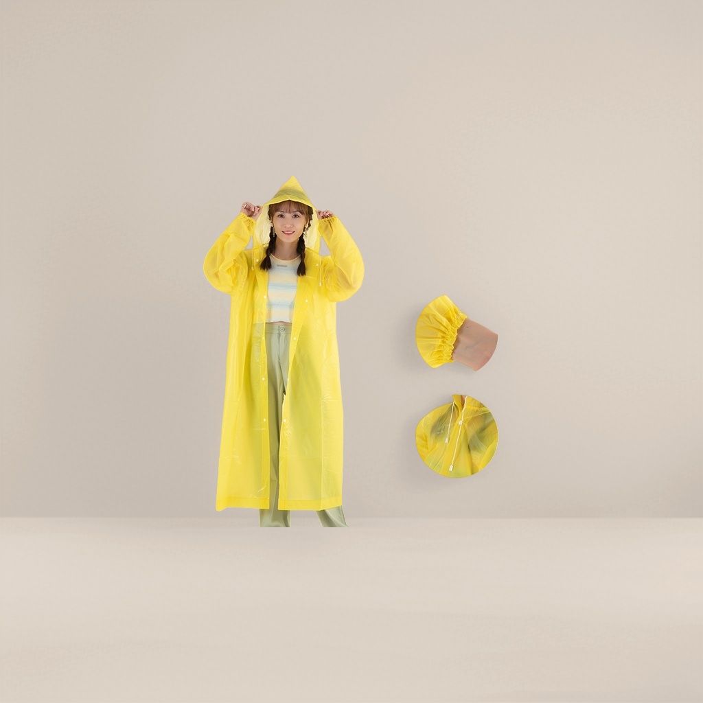 黄色雨衣男女同款加厚防雨外套轻便折叠便携式