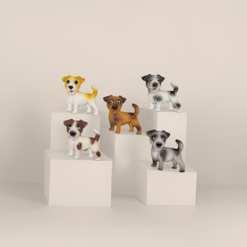 Five colorful dog-shaped magnetic stickers for kitchen refrigerator decoration and storage, practical magnetic stickers