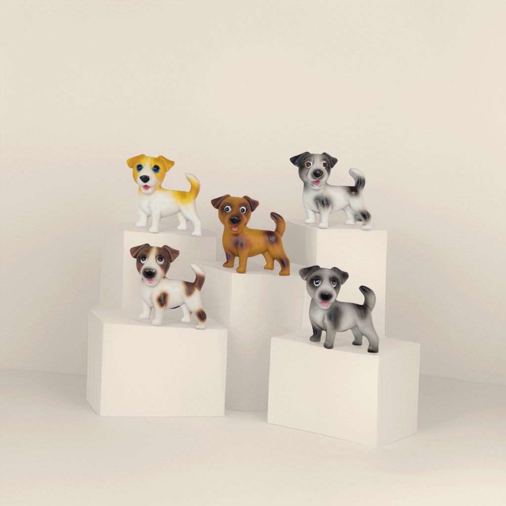 Five colorful dog-shaped magnetic stickers for kitchen refrigerator decoration and storage, practical magnetic stickers Application Scenario