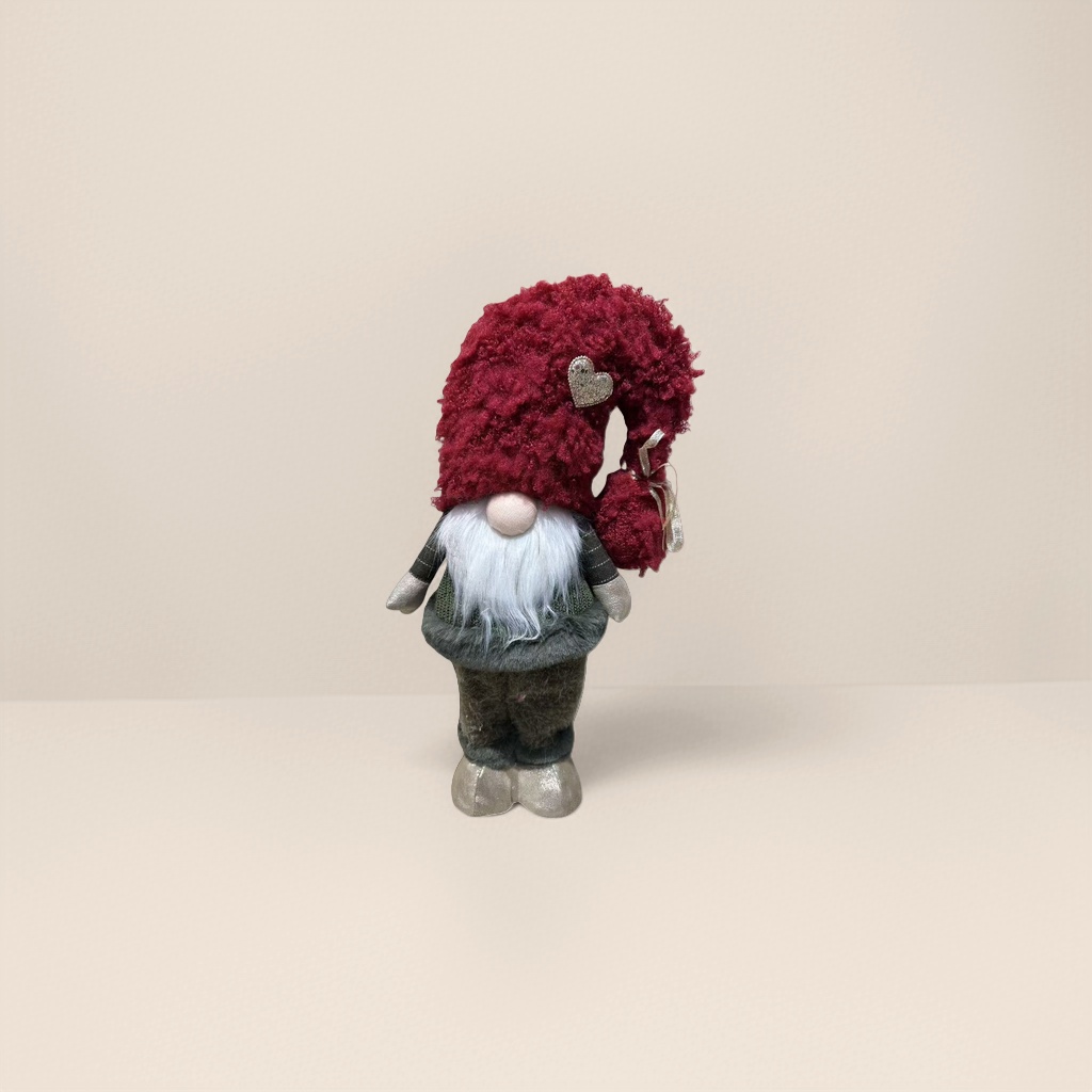 Red plush Christmas dwarf doll hat decorative item