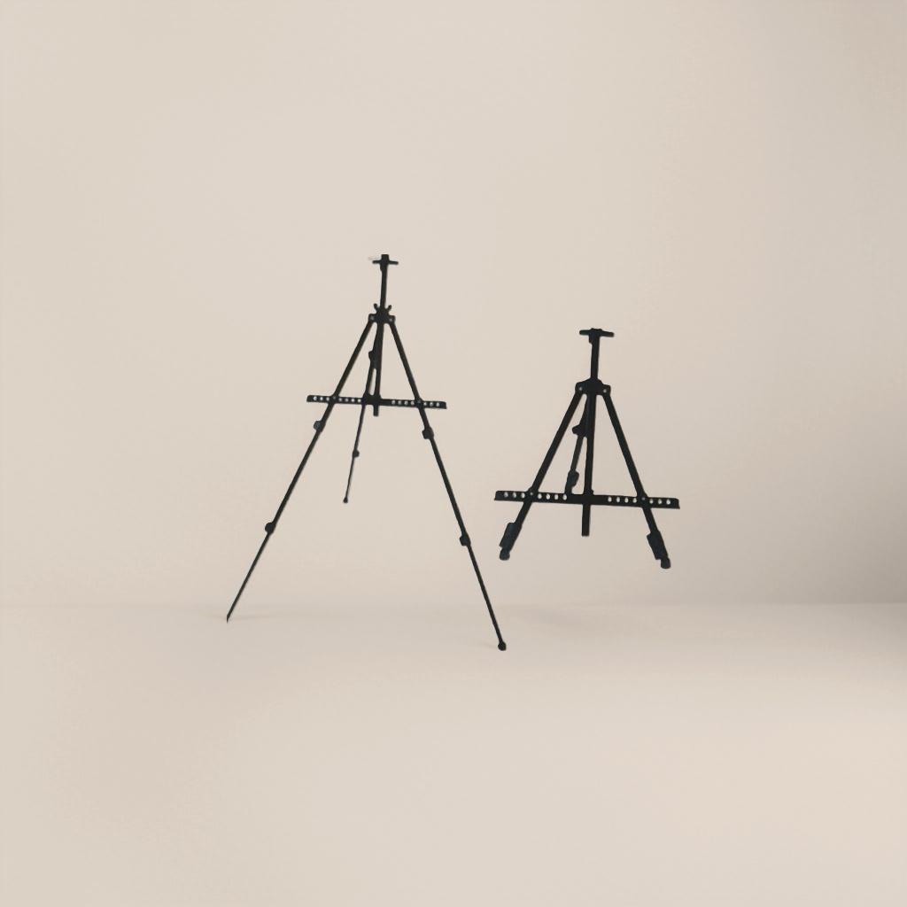 Black adjustable height easel portable art drawing stand for students' professional use details Picture