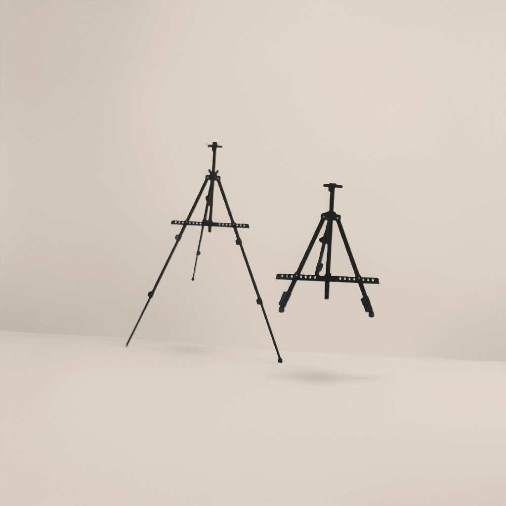 Black adjustable height easel portable art drawing stand for students' professional use Specification image