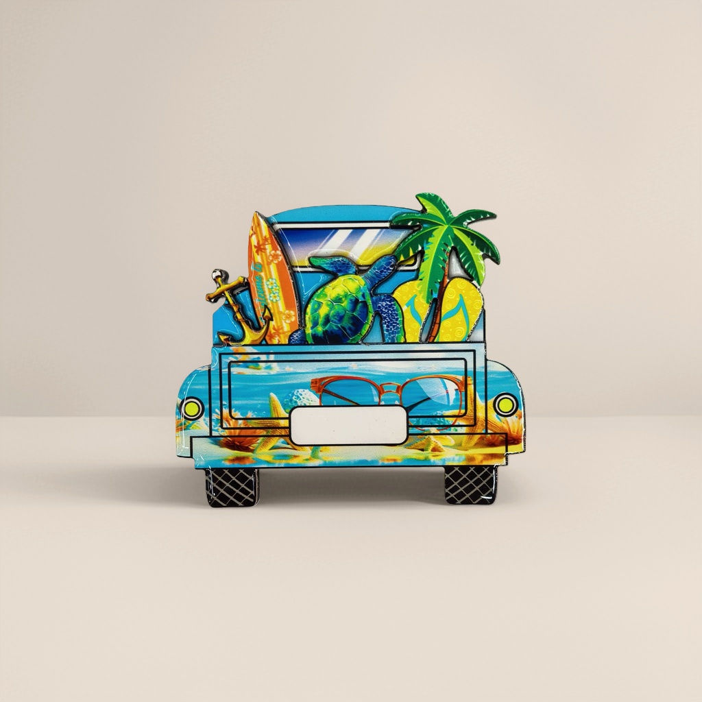 شاطئ رملي ملونة، زخرفة شاحنة Specification image