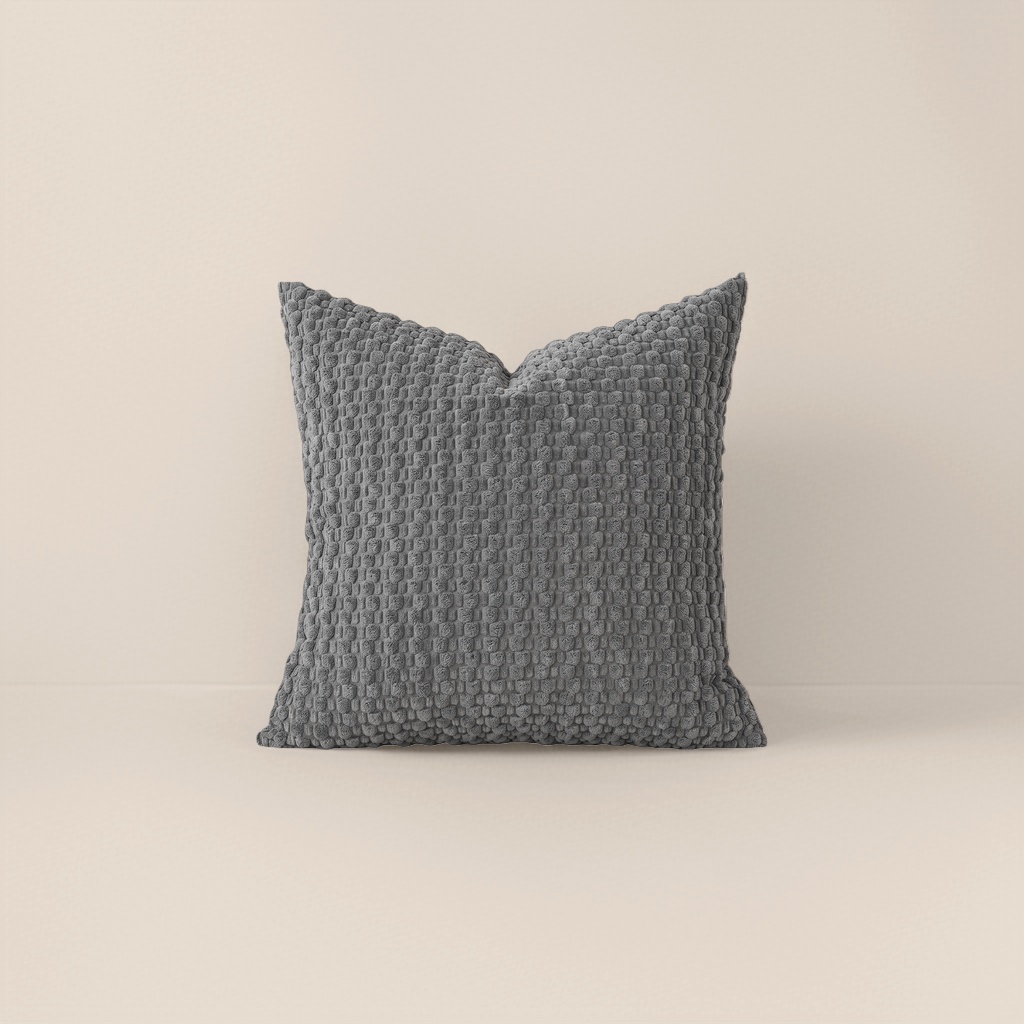 灰色纹理北欧风抱枕 45x45cm 客厅卧室装饰软装