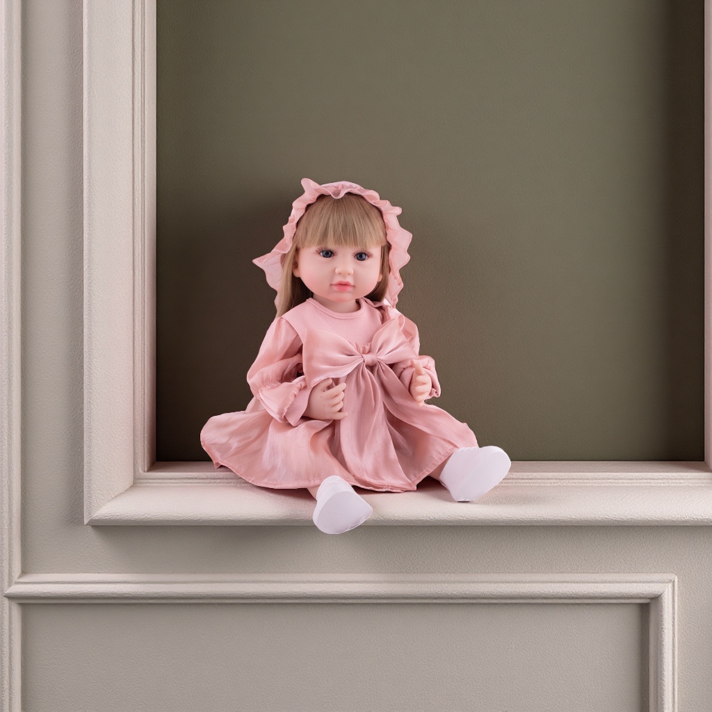 A new pink doll-style dress for women's summer, sweet and slimming A-line dress