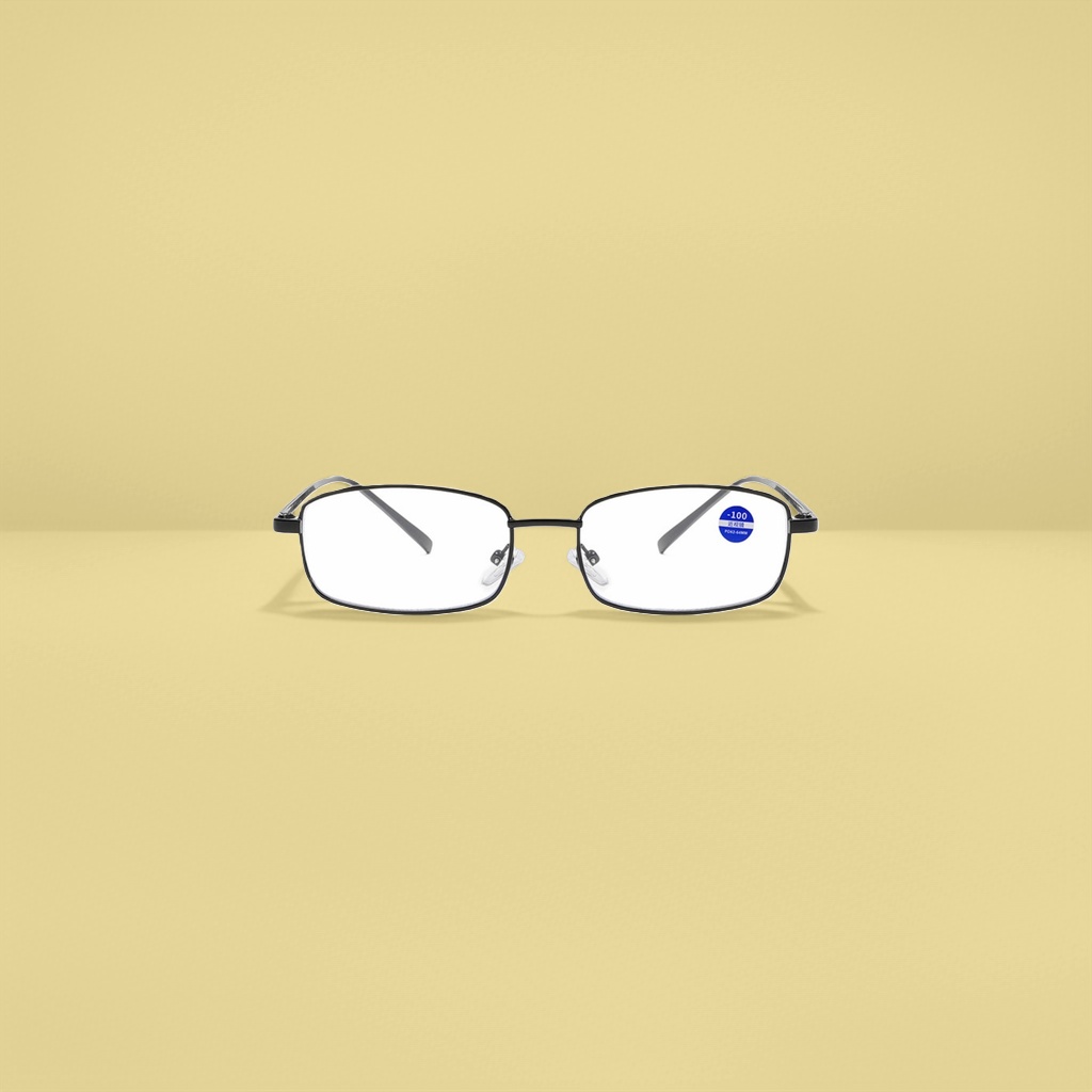 Black metal frame glasses, fashionable, light, anti-slip nose pads, high-definition frames
