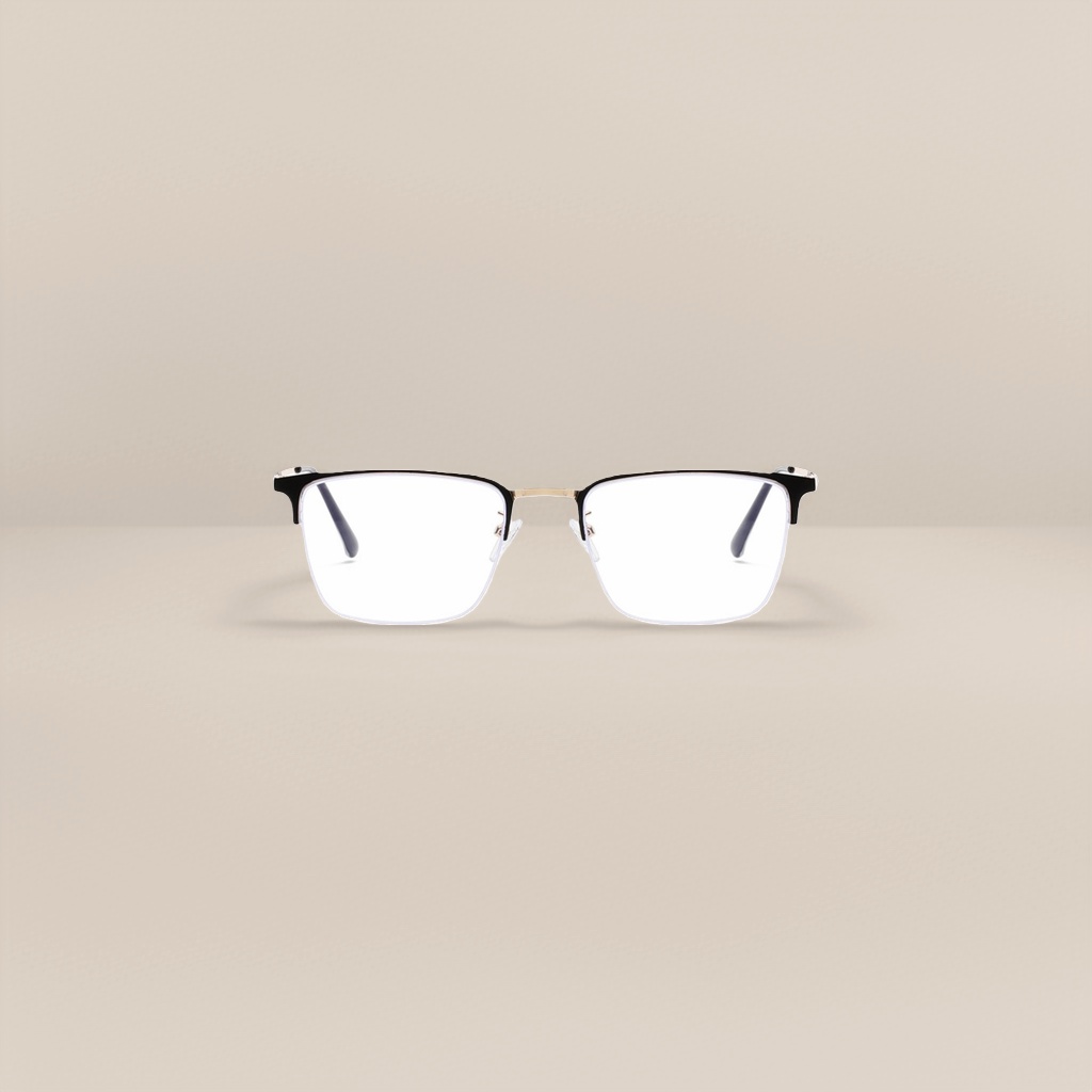 Black metal-framed glasses with ultra-light titanium alloy frames are versatile for both business and casual use Specification image