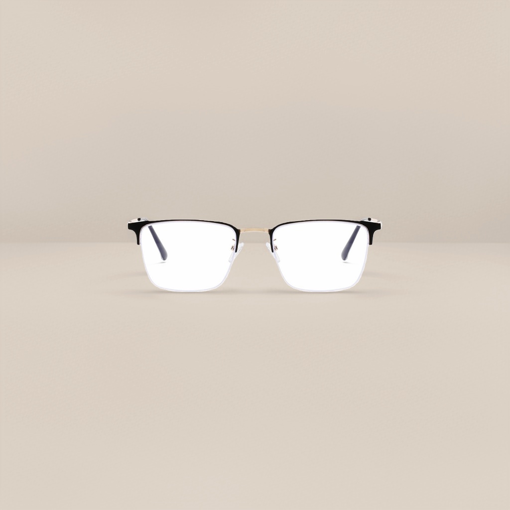 Black metal-framed glasses with ultra-light titanium alloy frames are versatile for both business and casual use details Picture