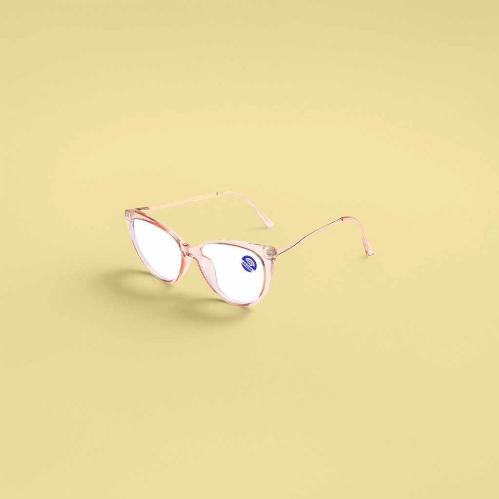 Pink cat-eye glasses, a fashionable and retro round-framed women's lightweight and anti-slip frame