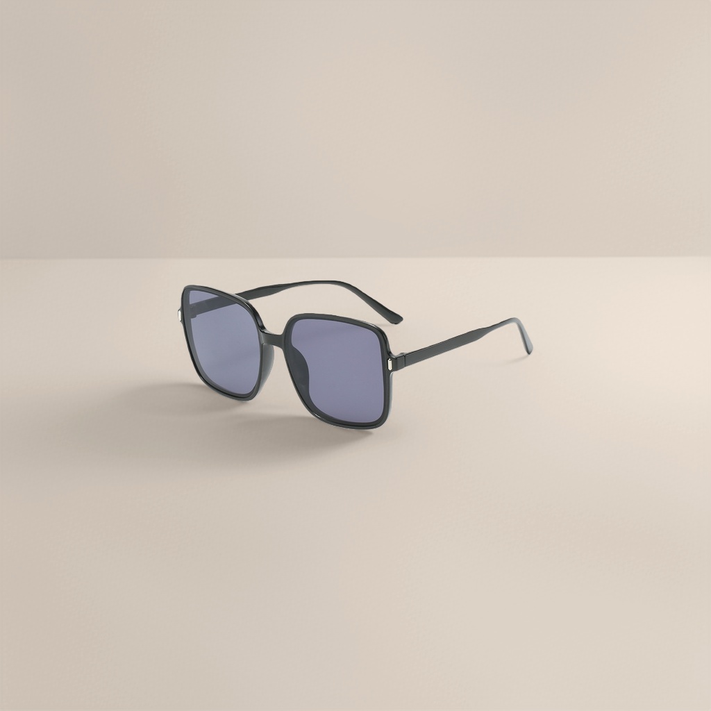 Black square sunglasses are fashionable and versatile, with UV protection and polarized light Specification image