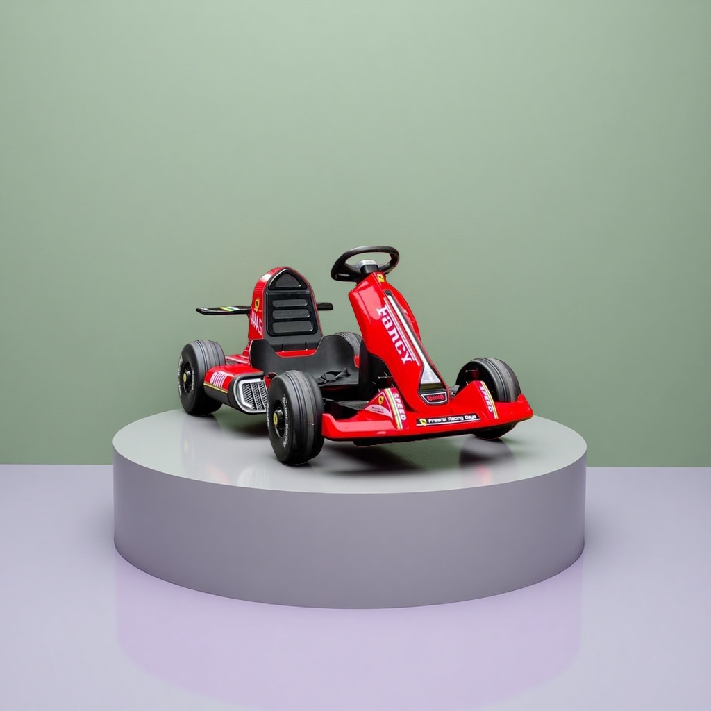 Red children's go-kart electric remote control off-road toy car, household inflatable model Application Scenario