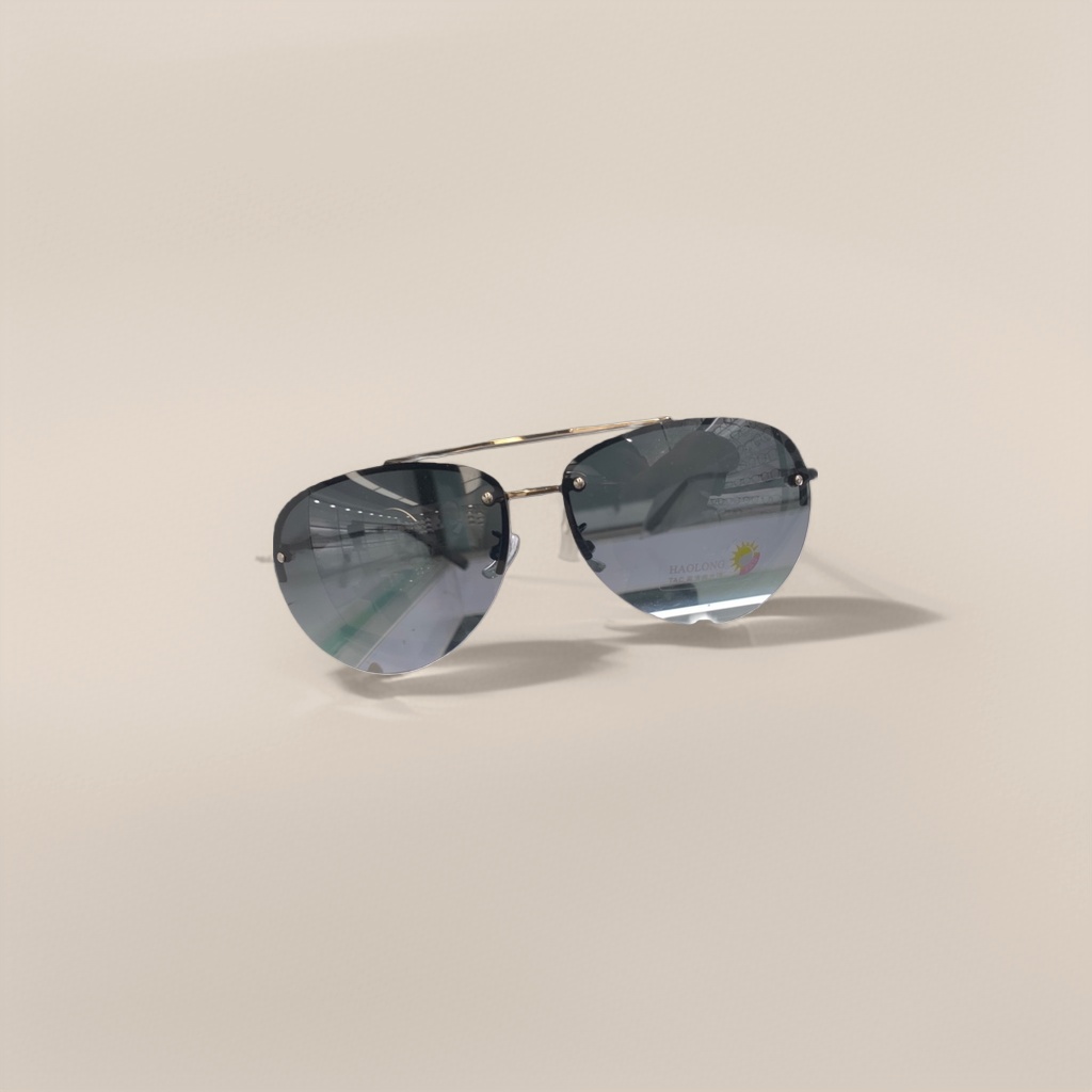 Black frame and golden eyebrow bridge sunglasses are fashionable and versatile, with UV protection and polarized light details Picture