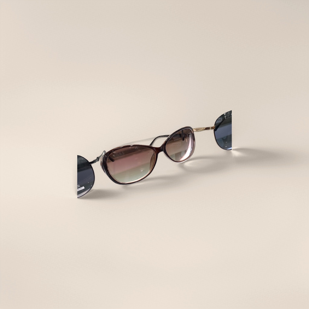 Brown gradient lens sunglasses, lightweight TR90 material, anti-glare, essential for outdoor cycling Specification image