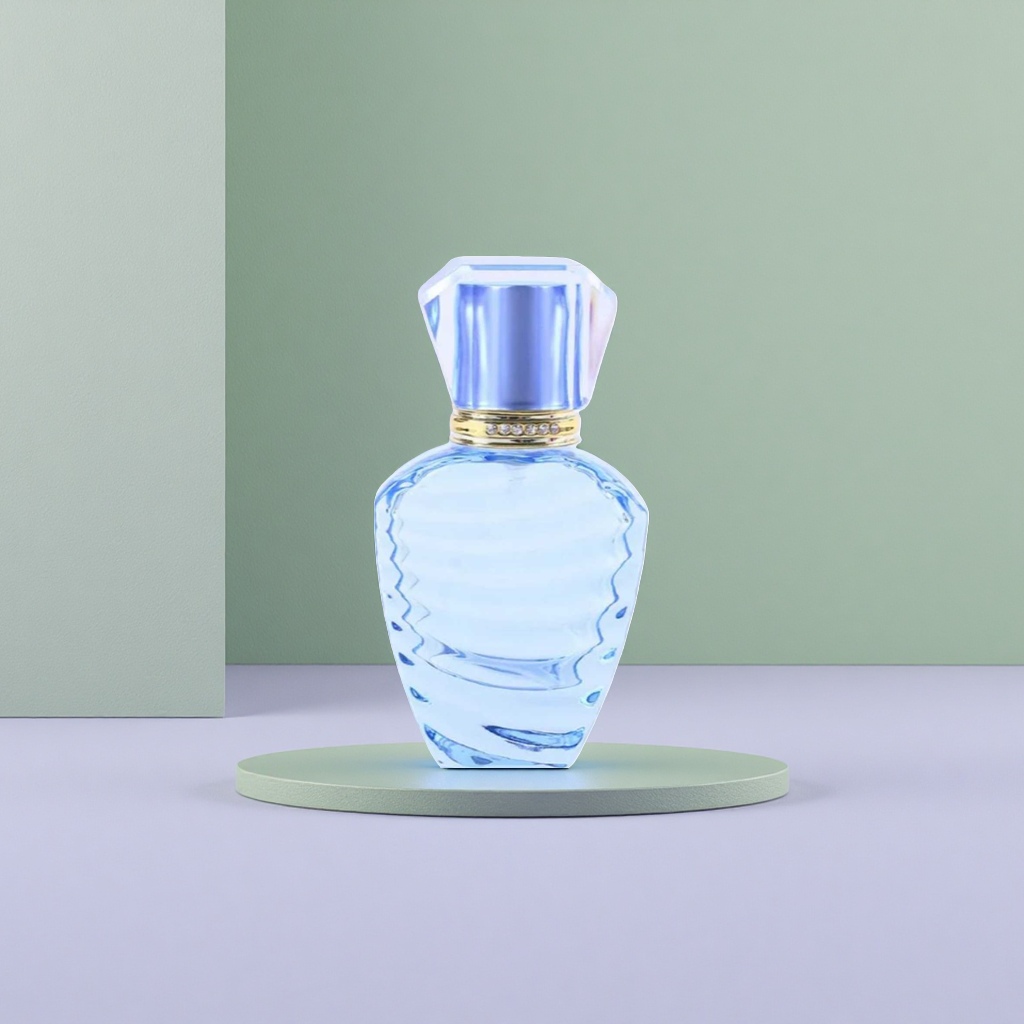 蓝色玻璃香水瓶 空瓶 通用型 100ml 容量 可替换喷头