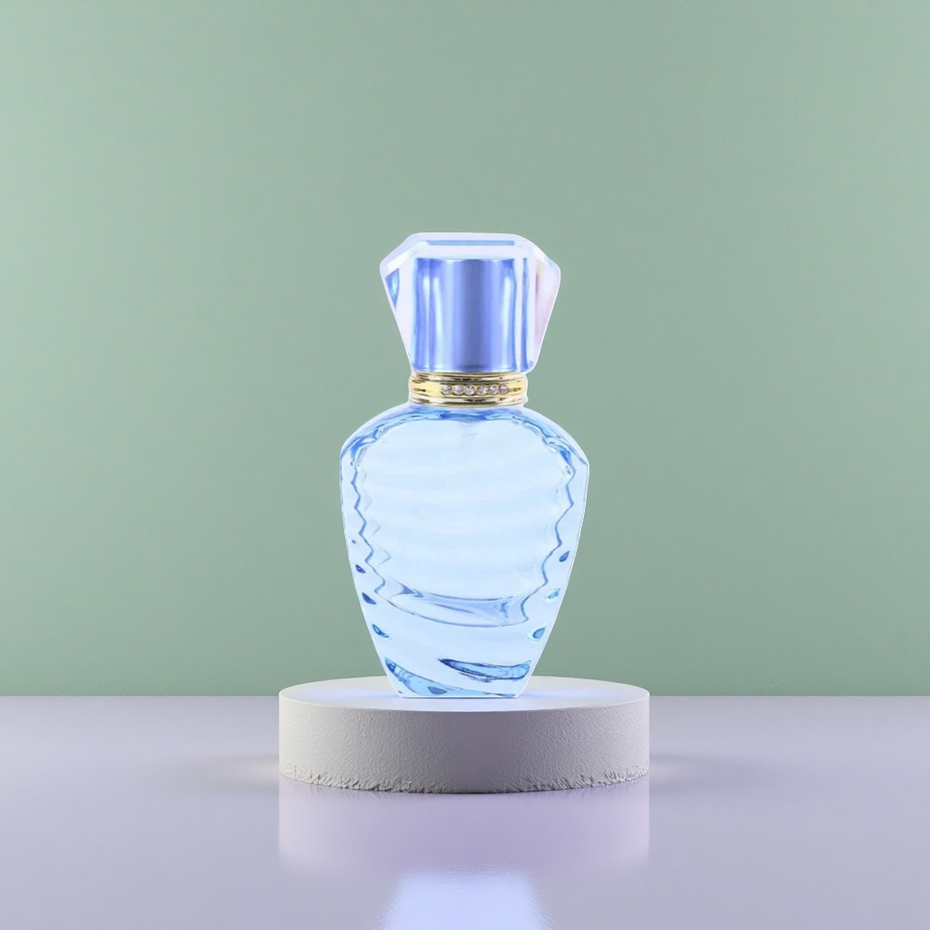 蓝色玻璃香水瓶 空瓶 通用型 100ml 容量 可替换喷头产品图