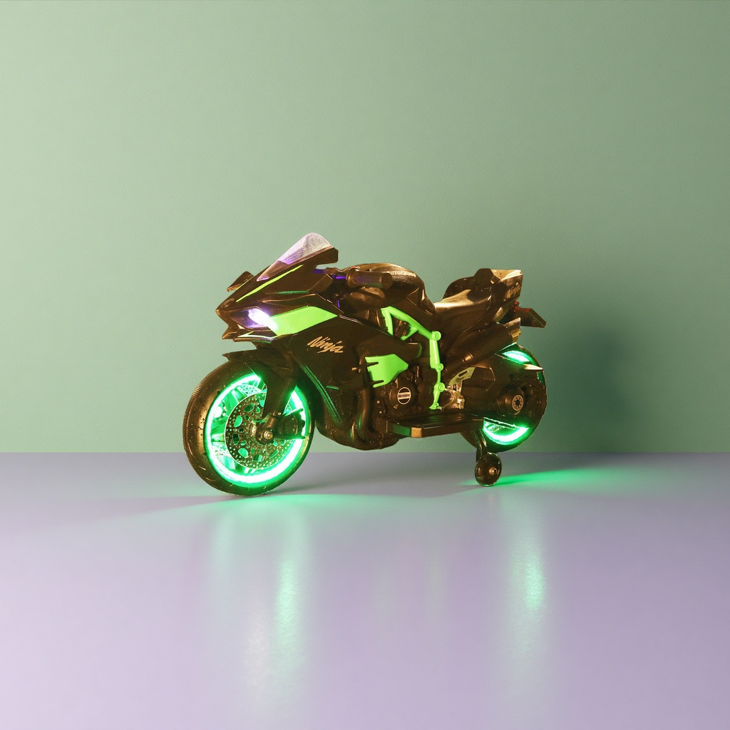 Black fluorescent green decorative motorcycle wheel luminous effect high-toughness TPU night riding safety accessories Application Scenario