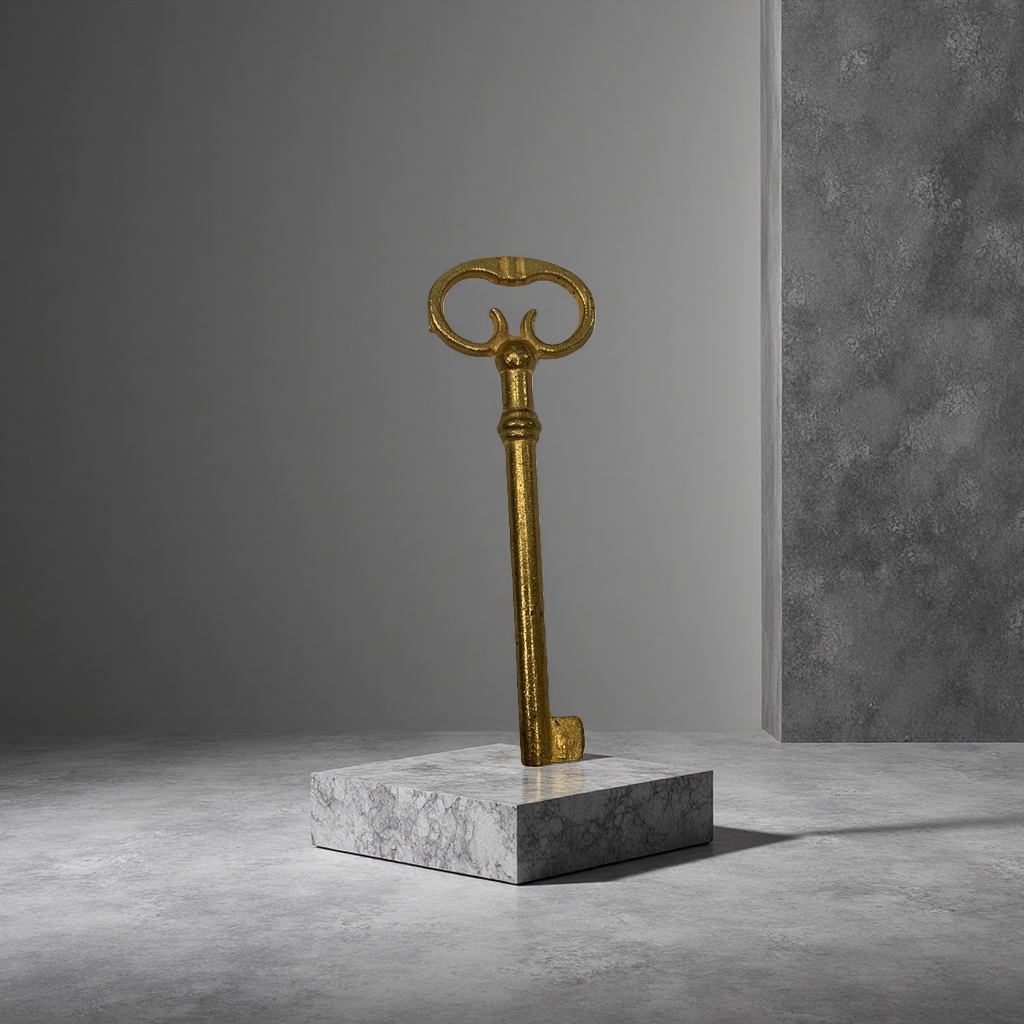 مفتاح ذهبي مزخرف مزخرفة بالحنين إلى الماضي Specification image