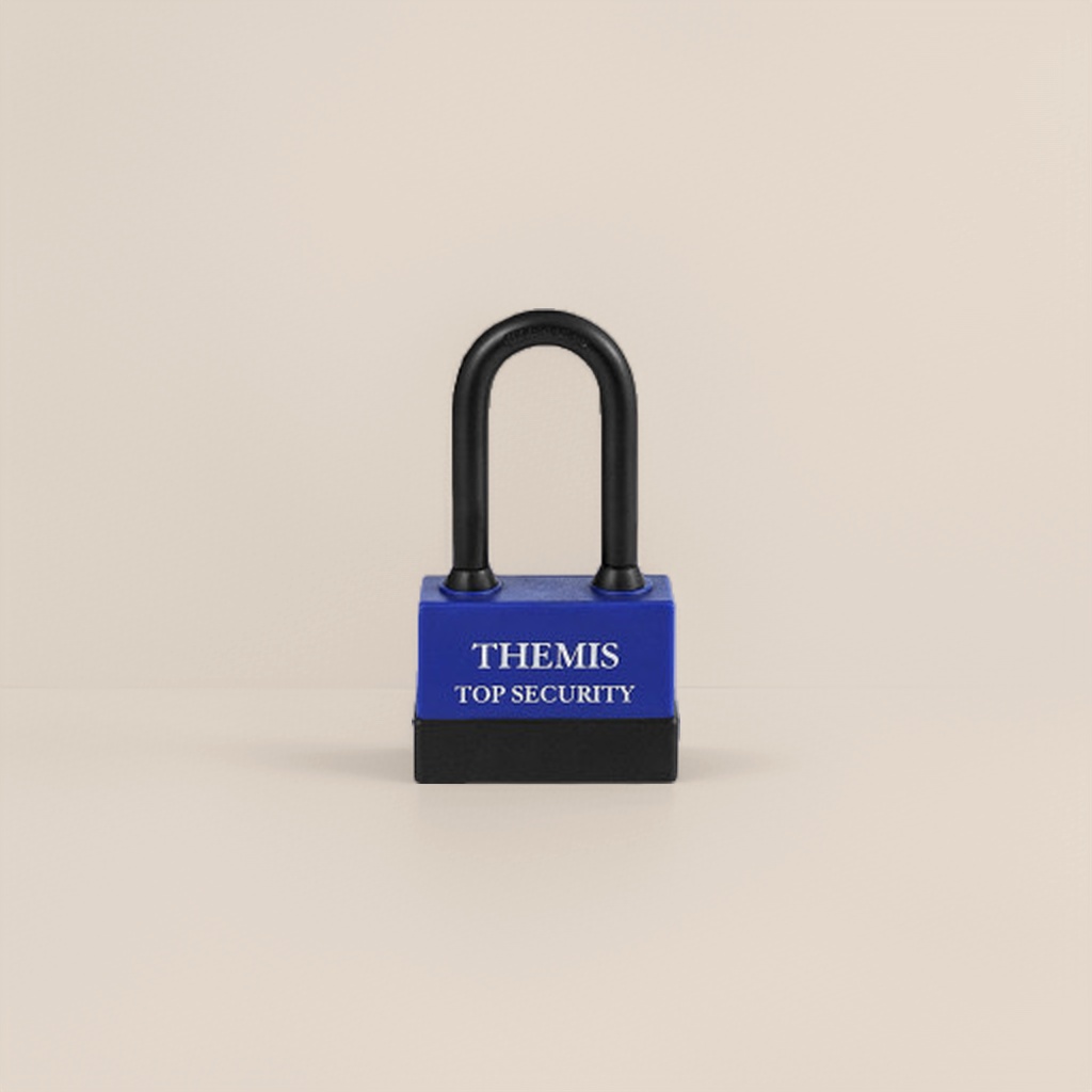 Black U-shaped lock, blue lock body, high-carbon steel anti-cut and anti-theft padlock, specially designed for outdoor bicycles Specification image