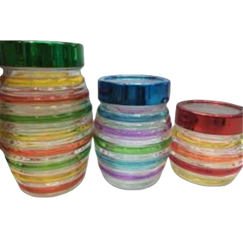 علب زجاجية ملونة مزخرفة بالزخرفة منزلية، ونسيم قديمة مصنوعة يدوياً Item Picture