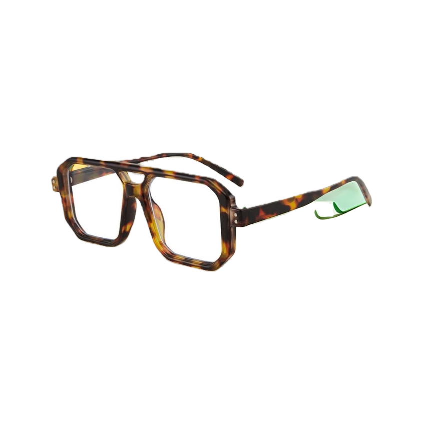 Gafas de marco grande de color tortuga moda retro anti luz azul ligero y cómodo Item Picture