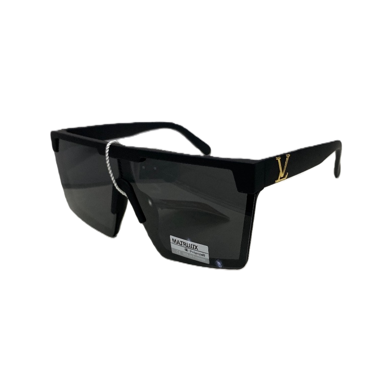 Black square sunglasses are fashionable and versatile, with UV protection and polarized light Item Picture