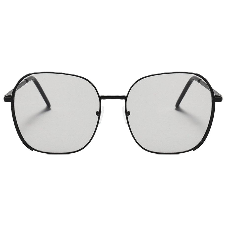 Black-framed and grey-lens sunglasses, fashionable UV-resistant polarized sunglasses Item Picture