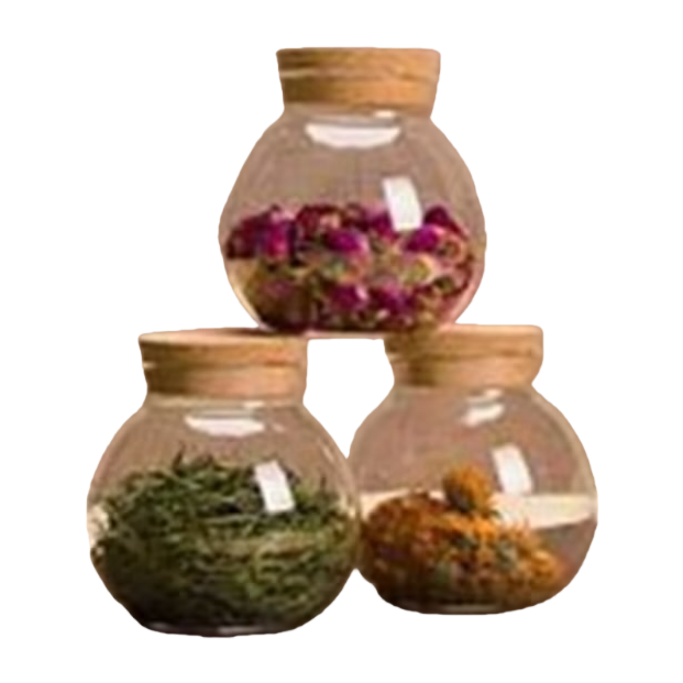 علب الشاي المصنوعة من زجاج الشفاف، مغلفة بإحكام ومقاومة للتز Item Picture