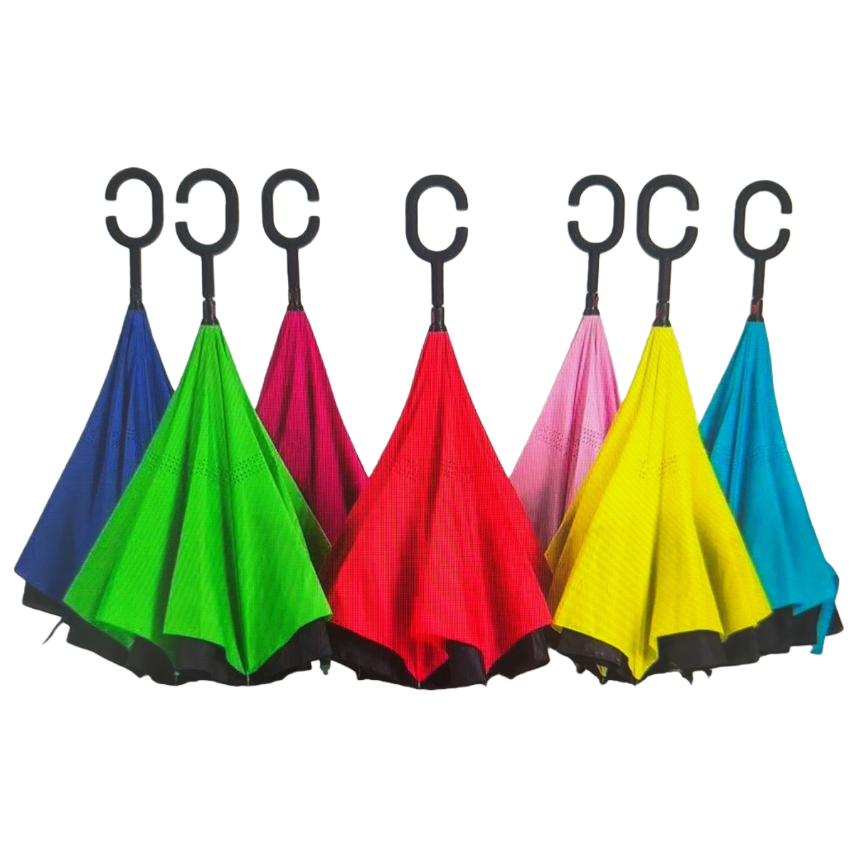 The color inverted umbrella can be retracted in the opposite direction, is portable for both sunny and rainy days, provides sun protection and wind protection, and opens and closes automatically Item Picture
