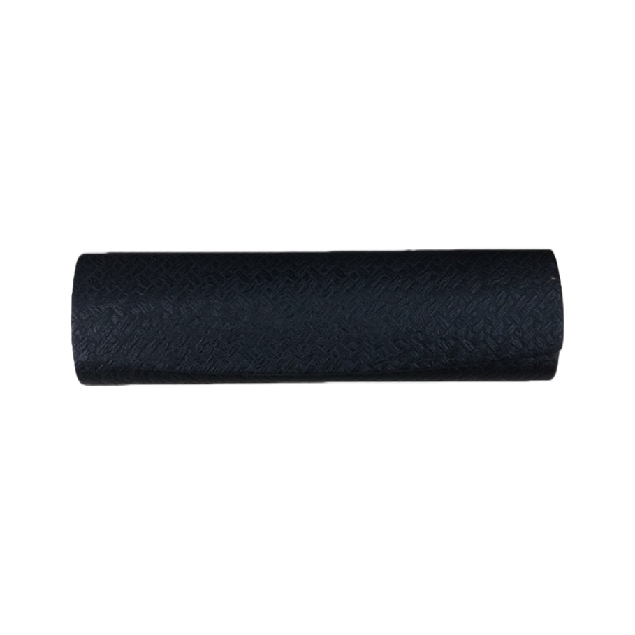 Black textured roll-shaped eyeglass case Item Picture