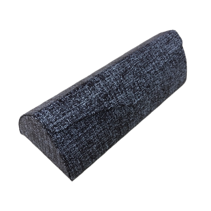 A portable scratch-resistant hard shell storage box with dark grey spotted texture for glasses Item Picture