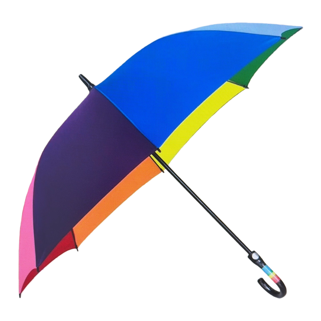 Paraguas de colores paño de poliéster engrosado a prueba de viento y resistencia a la lluvia apertura automática cierre plegable portátil Item Picture
