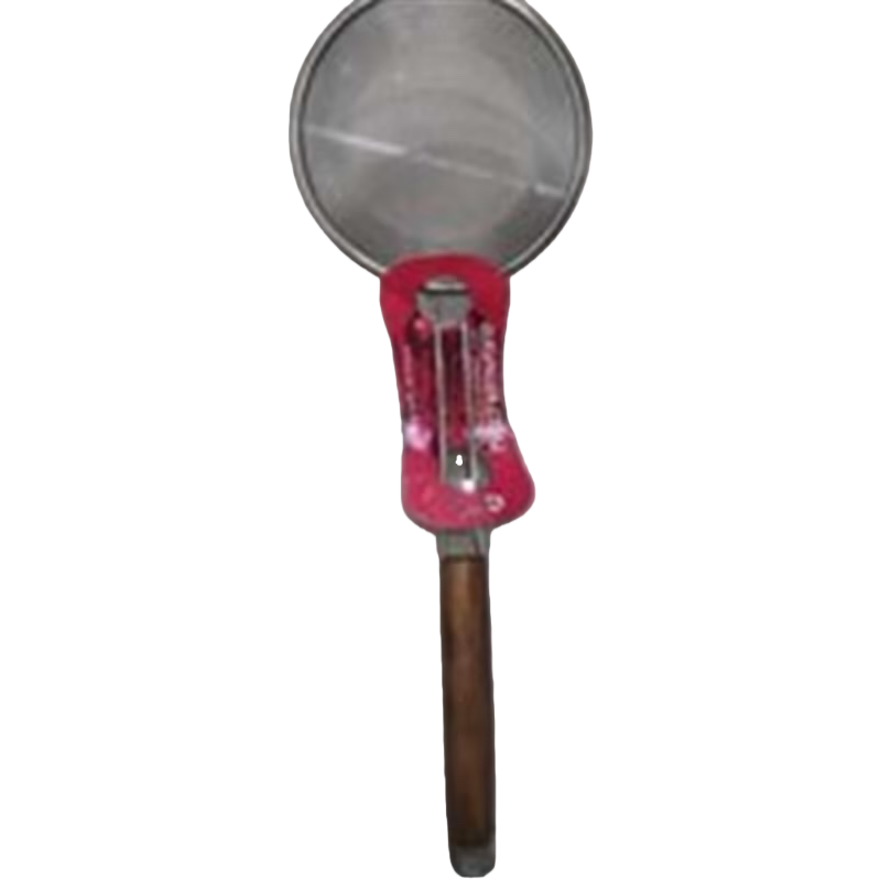 ملعقة معدنية اللون الأحمر تتسرب من مطبخ من الفولاذ غير القابل للصدأ Item Picture